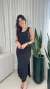 Vestido Longuete Decote Quadrado com Fenda - Rayssa