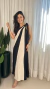 Vestido Longo Alça Única com Amarração Bicolor - Rosângela - comprar online