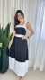 Vestido Longo Alças Grossas Bicolor - comprar online
