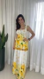 Vestido Mid Com Lastex Florido - Laisla