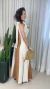 Vestido Longo Alça Única com Amarração Bicolor - Rosângela na internet
