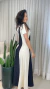 Vestido Longo Alça Única com Amarração Bicolor - Rosângela na internet