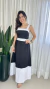 Vestido Longo Alças Grossas Bicolor na internet
