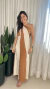 Imagem do Vestido Longo Alça Única com Amarração Bicolor - Rosângela