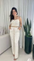 Conjunto Cropped Texturizado e Calça Pantalona - Capri - loja online