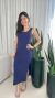 Vestido Longuete Decote Quadrado com Fenda - Rayssa - comprar online