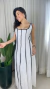 Vestido Longo Decote Quadrado Listrado - Lisboa - comprar online