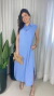 Vestido Linho Longo com Gola Polo - Cátia - ESPAÇO MODAS