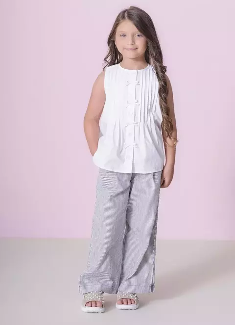 CALÇA RETA COM PREGAS PITUCHINHUS - comprar online