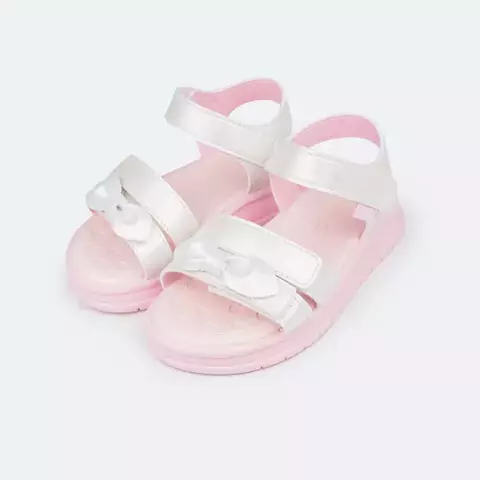 SANDALIA PAMPILI PAPETE PETIT BRANCO E ROSA - comprar online