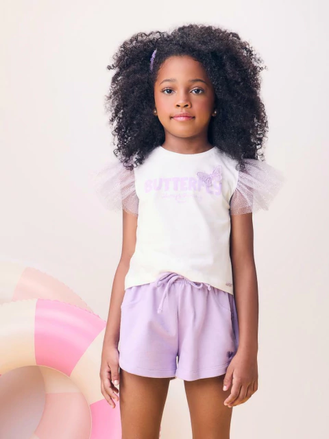 SHORTS MOLETOM COM BORDADO MOMI - comprar online