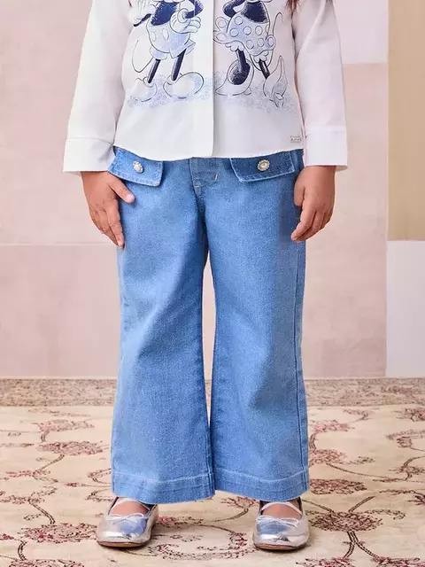 CALÇA JEANS COM FOIL GLITTER ANIMÊ - comprar online