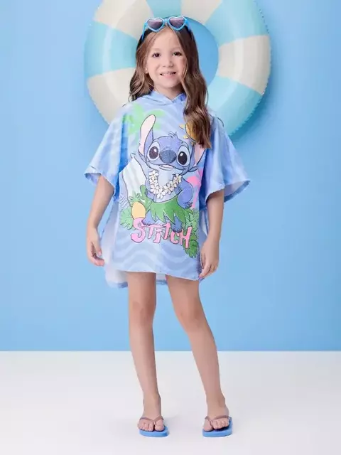 ROUPÃO LISTRADO STITCH COM TOUCA MOMI - comprar online
