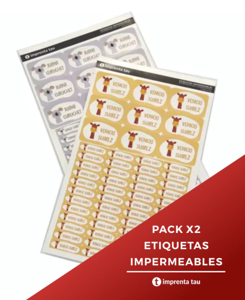 Etiquetas Impermeables (Pack X2)