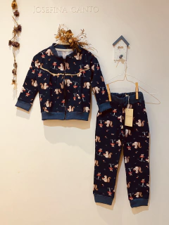 Conjunto azul frisa Ardilla