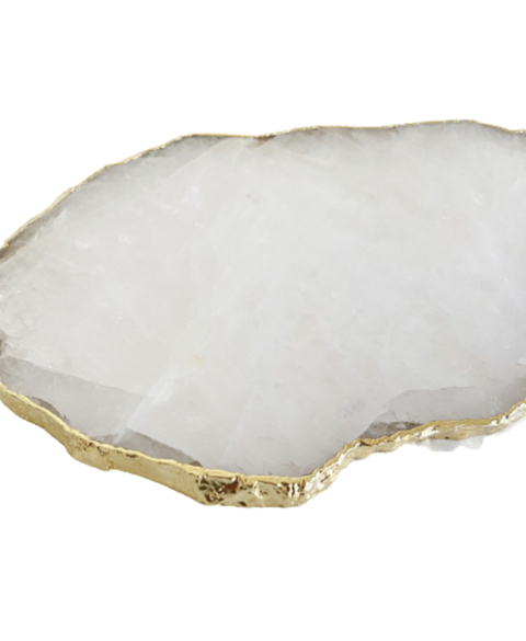 Bandeja em quartzo branco (20 cm)