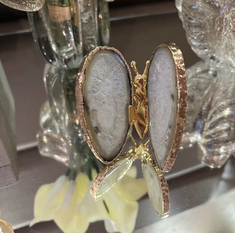 Borboleta em Ágata cristal