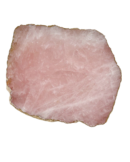 Bandeja em quartzo rosa (20 cm)