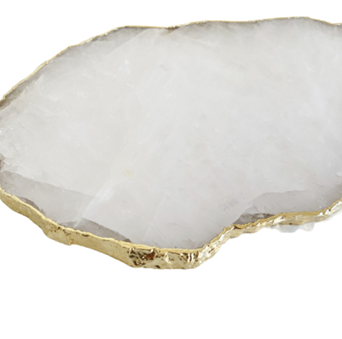 Bandeja em quartzo branco (25 cm)