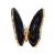 Borboleta preta com borda em ouro
