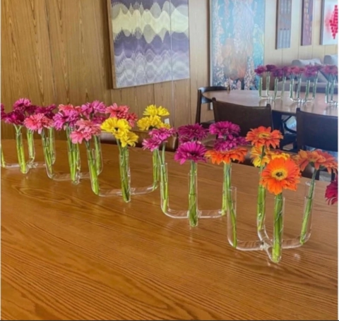 Vaso de vidro 5 tubos - comprar online