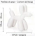 Escultura cachorro balão branco - Tule Home Decor
