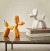 Escultura cachorro balão branco - comprar online