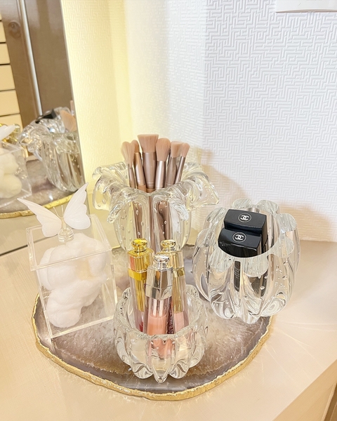 Kit penteadeira cristal (5 peças)