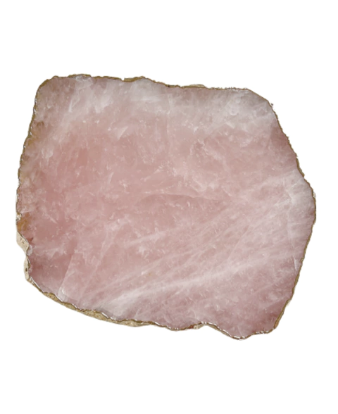 Bandeja em quartzo rosa (25 cm)