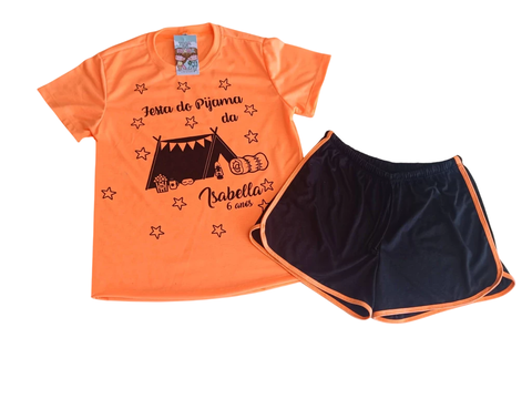 Pijama Verão - Acampamento Neon Laranja - comprar online
