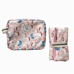kit Cambiador + necessaire Unicornio