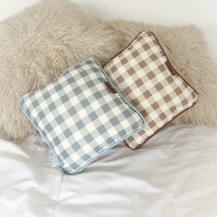 Almohadón Vichy Celeste - comprar online