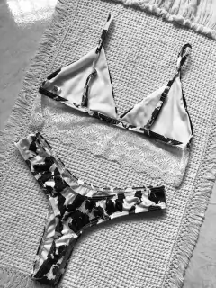 SET PETRA MICROFIBRA - SAVAGE BLACK en internet