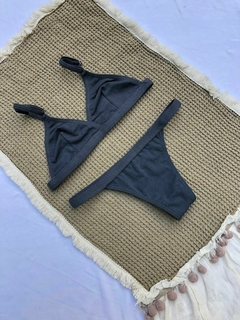 SET JUANITA ALGODON - GRIS TOPO