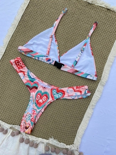 SET AMPARO MICROFIBRA - CORAZONES - comprar online