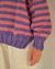 Sweater rayado rosa y violeta - comprar online