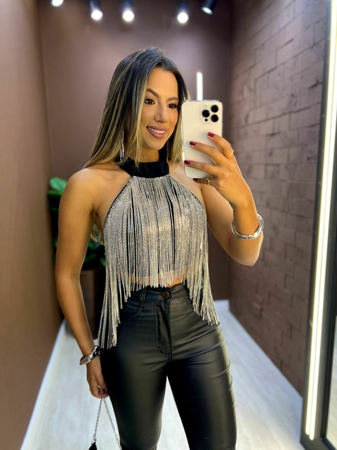 CROPPED FRANJA STRASS - comprar online