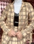 Conjunto Saia estilo tênis + Blazer xadrez bege - loja online