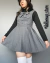 Vestido Salopete de Pregas Xadrez com Laço - Doll me up
