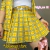 COMBO Saia colegial tênis + Blazer xadrez amarelo Clueless + Cropped branco manga curta - Doll me up