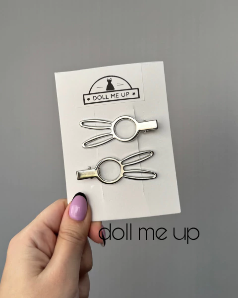 kit presilha prata coelhinho 2 unidades - comprar online