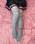 Meia 7/8 grossa lã egirl cinza claro na internet