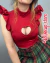 Cropped heart vermelho Mitsuri Kanroji Kimetsu no Yaiba - Doll me up