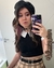 Cropped Wandinha preto - comprar online
