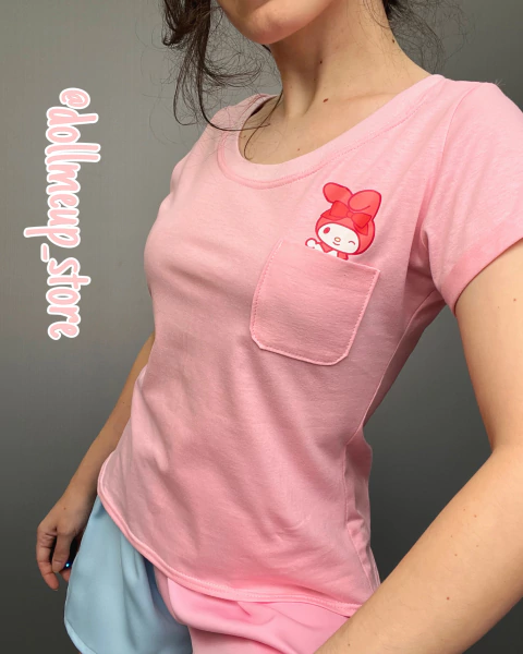 Camiseta MyMelody Rosa Sanrio
