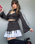 Cropped heart preto manga sino com laço - Doll me up