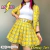 COMBO Saia colegial tênis + Blazer xadrez amarelo Clueless + Cropped branco manga curta - comprar online