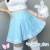 Saia kpop colegial tênis azul pastel com listras brancas