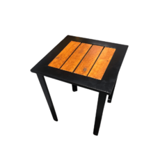 Mesa de Hierro - Madera para Patio / Balcón - comprar online