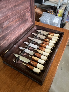 Set x12 piezas (6 juegos) Madera - Hueso - madera - tienda online